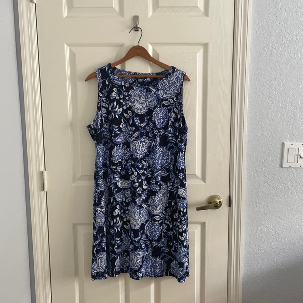 Tommy Hilfiger Navy Floral Knee Length Dress